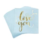 Wedding Comfortable Printed Serviettes Custom Recycled Brown Paper Napkins For Wedding Cocktail Napkin