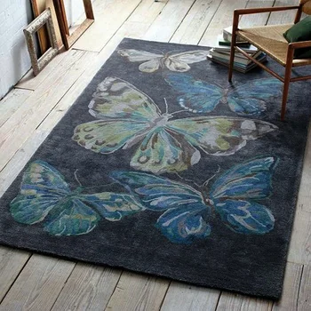 Butterfly rug wool area rug Customized handmade carpet factory Shenzhen carpet