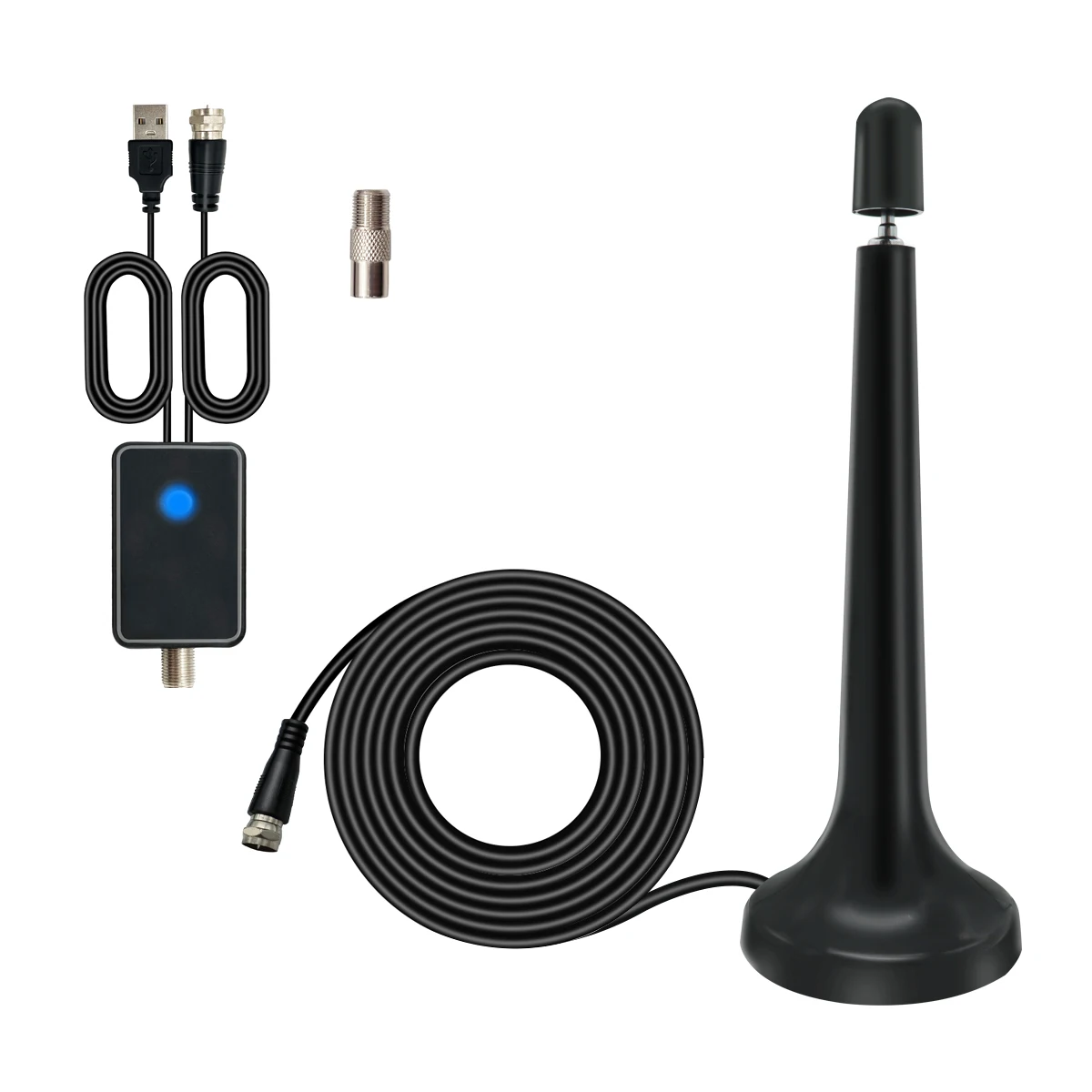 Retractable Pull Rod Fm Radio Uhf Vhf Digital Tv Antenna For