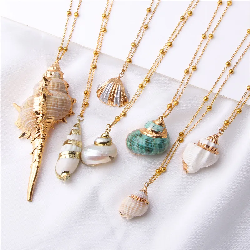 natural seashells necklace Lot D