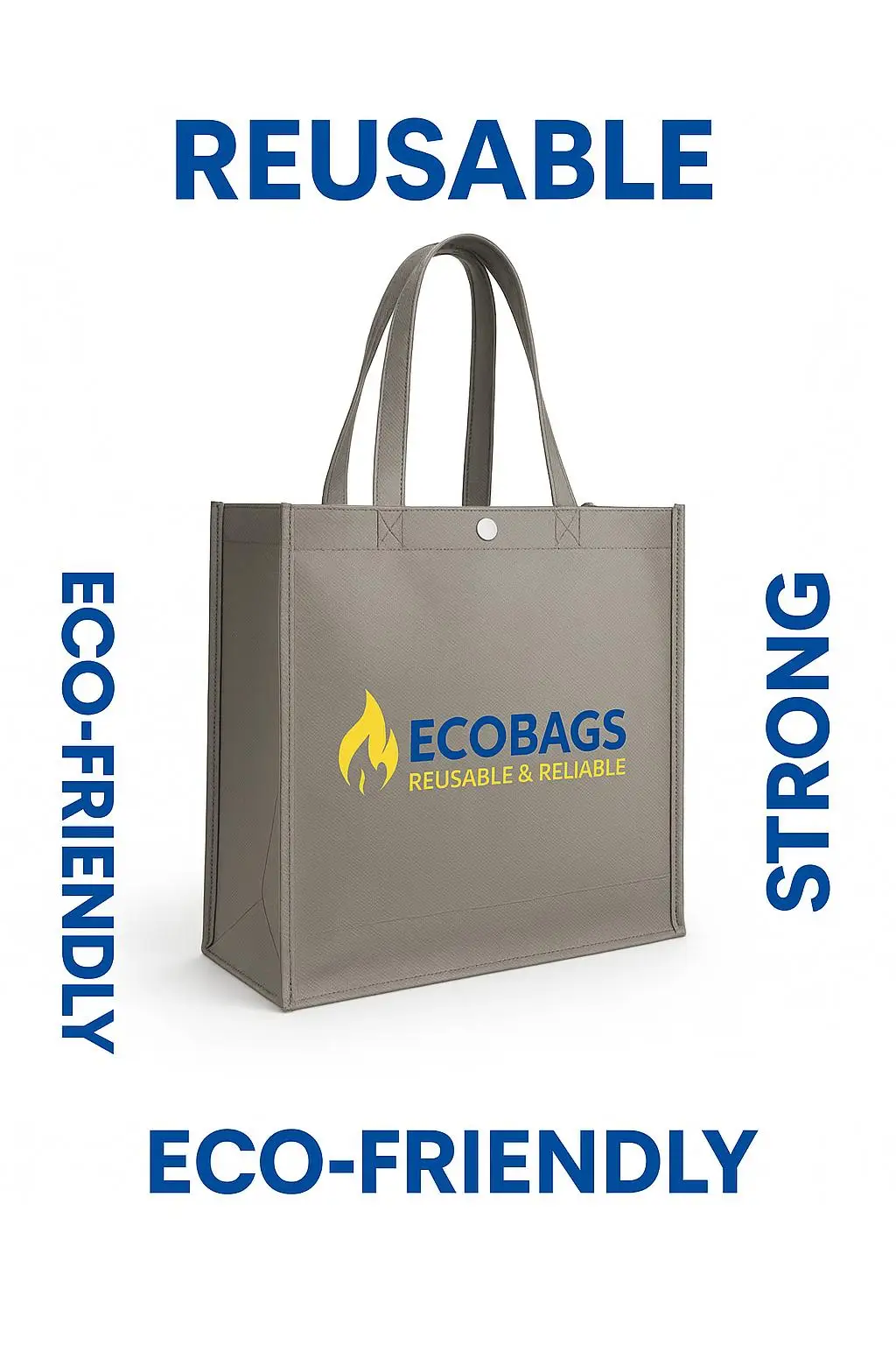 Custom Design Reusable Non-Woven Grocery Bag for Supermarket and Retail Shopping Screen Printed Logo Convenient Handle Sealing - detail 5