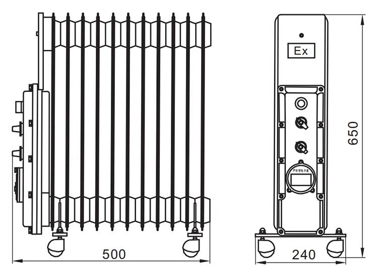 Convector Electric Radiator, 1600W, 2000W, 2500W/3000W - detail 16