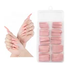 False Amazon Hot High-Quality Coffin False Nails 100 Sheet Pp Boxed Cross-Border Long Ballet Nail Diy