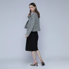 Women's Jacket Woman Huiquan Good Workmanship ODM Women's Casual Tweed Jacket Casual Woman Tweed Coat
