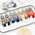 Earrings Bohemian Tassel Handmade Long Exaggerated Earrings Retro Nostalgic Female Earrings