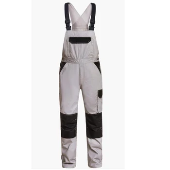 Factory New Design Industrial Safety Workwear Bib Pants Uniform Work Overalls Cargo Pants For Men Khaki