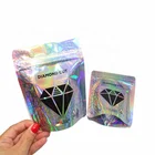 Holographic Heat Seal Plastic Packaging Holographic Custom Bag For Socks Underwear