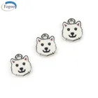 Charm Cute Small Cat Design Zinc Alloy Metal Custom Brand Enameled Charm For Jewelry
