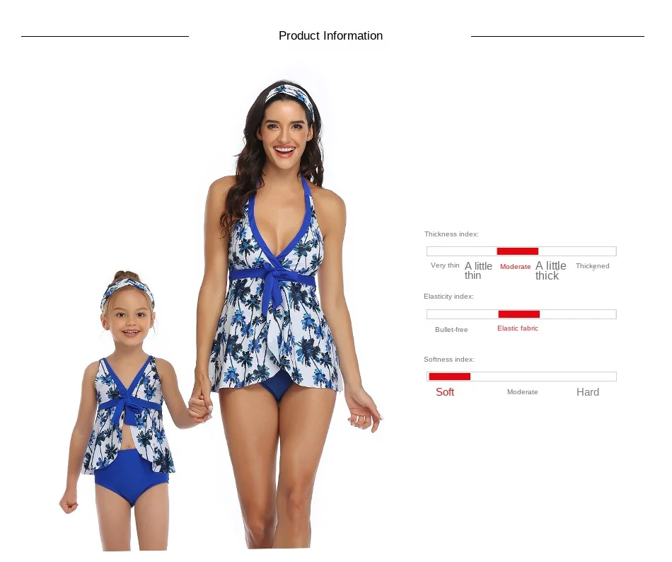 2021 new summer swimwear beachwear vest swimsuit European and American hot models cover belly slim parent-child bikini