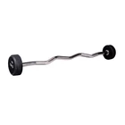 Sports Equipment Newly Launched Sports And Fitness Equipment Rubber Curl Barbell To Exercise Arm Strength