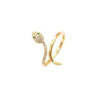 Diamond Ring Hot Style Diamond Small Snake Ring Fashion Ring Gold Plate Colorful Snake Ring Jewelry