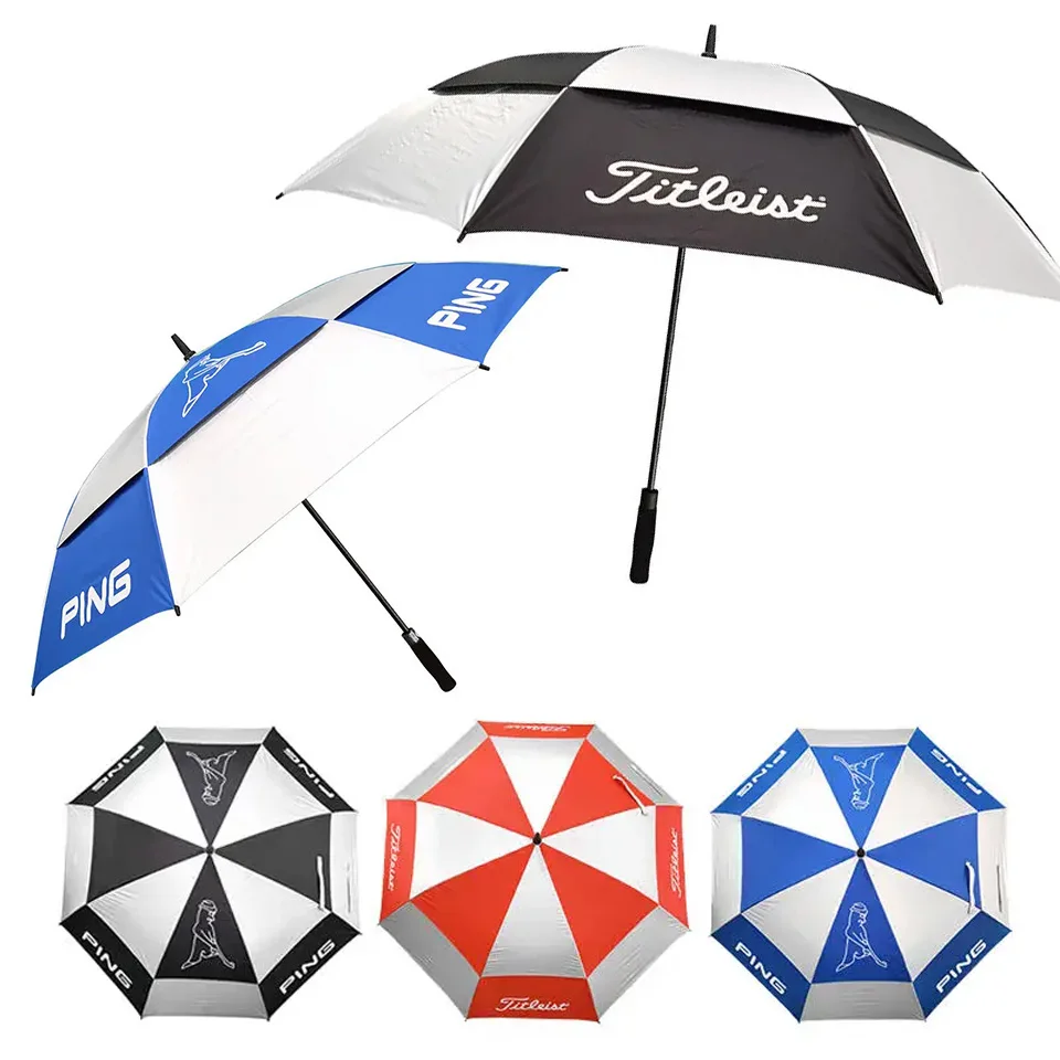 Factory Wholesale Personality Sublimation Golf Umbrella Custom Logo Prints Promotional paraguas rain windproof golf Umbrella