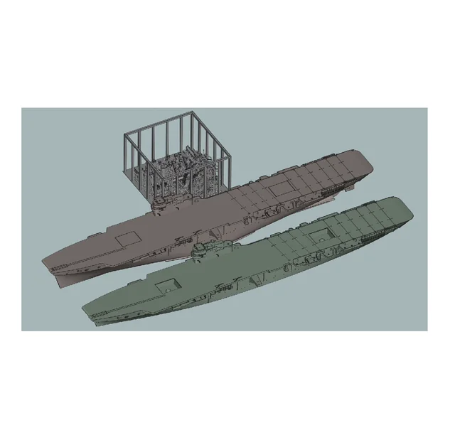 3D Printed kits /700 French Arromanches aircraft carrier (waterline/full hull)