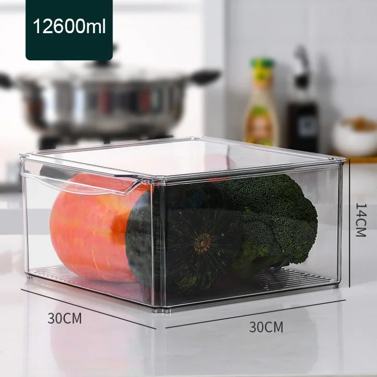 12.6L Clear Vacuum Seal Food Storage Containers for Kitchen Space Saver Organization