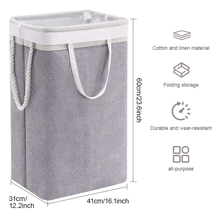 Folding Laundry Basket with Lid Dirty Clothes Organizer Dirty Laundry Basket Hamper with Removable Bag