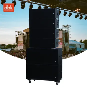 DBK Professional Audio PA System Concert Gear Two-Way Dual 12\" Full Range Line Array Speakers Active 18\" Subwoofer for Stage