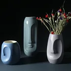 Flower Vase Decor Vases Artwork Artistic Drawing Customized Decoration Created Ceramic Flower Vase