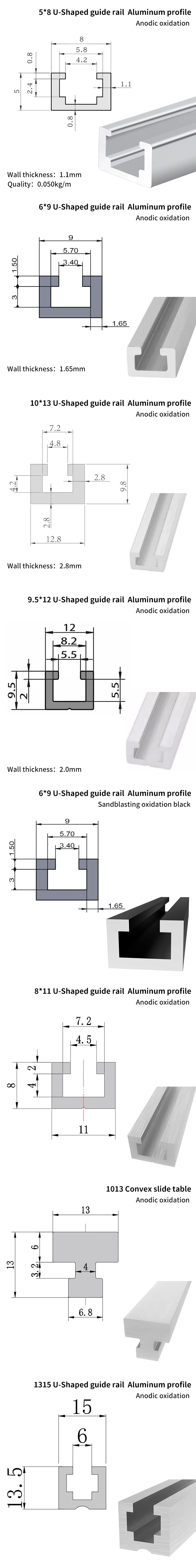 Photoelectric Switch 6 * 9U Slot Aluminum Profile 9 * 12U Type 10131315U Sensor Aluminum Rail Aluminum supplier