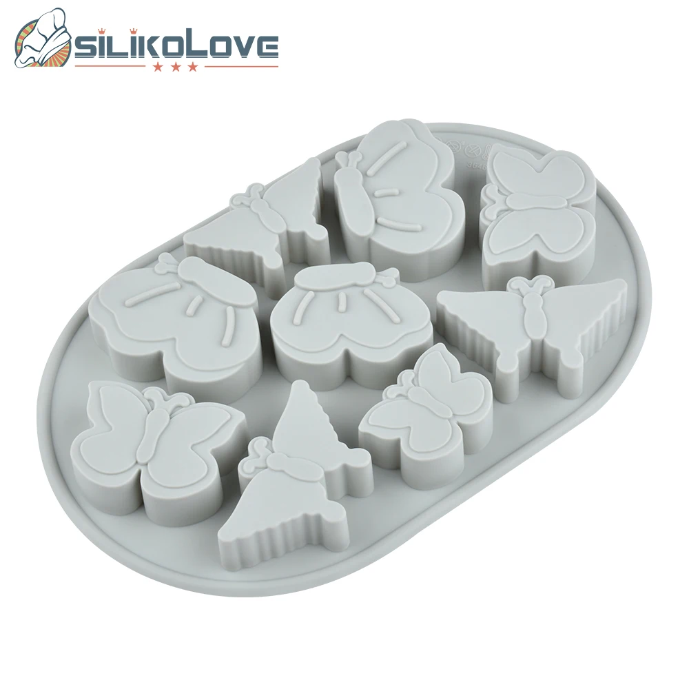 Factory wholesale butterfly shape homemade 3d silicone soap cake fondant candy gummy baking mold