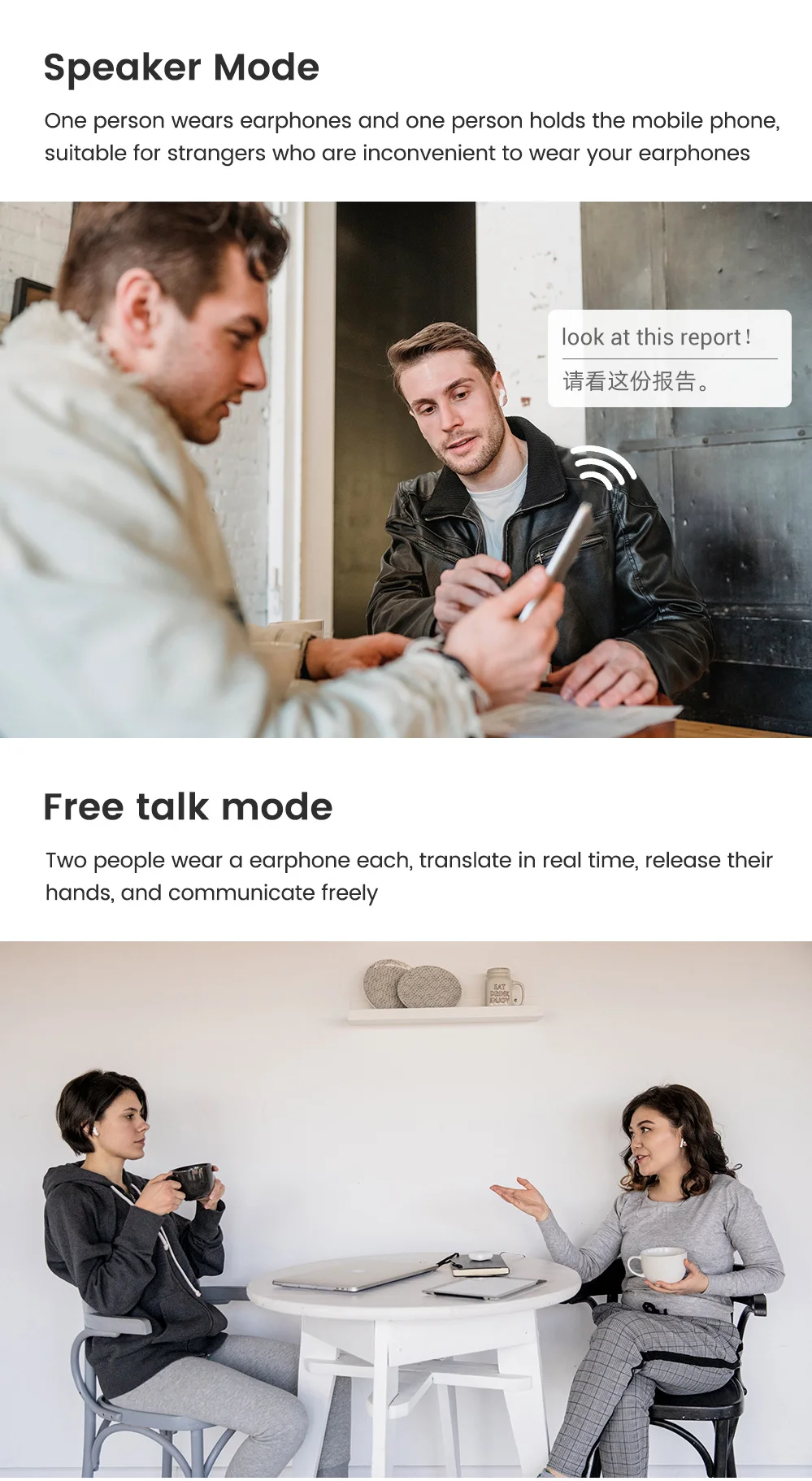 smart translation earphone supports 144 languages