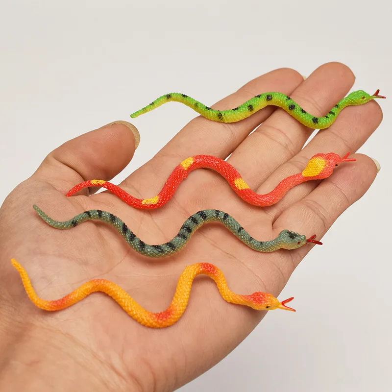 MB1 Rain Forest Snakes Realistic PVC Snakes Toy Assorted Colorful Plastic Snakes Reptile model For Boy And Girls