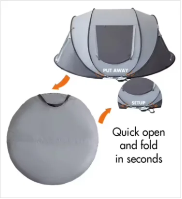 Wind Valley One Bedroom Extended Type Automatic Pop-Up Tent Camping Four Season Waterproof Oxford Set Portable Foldable factory