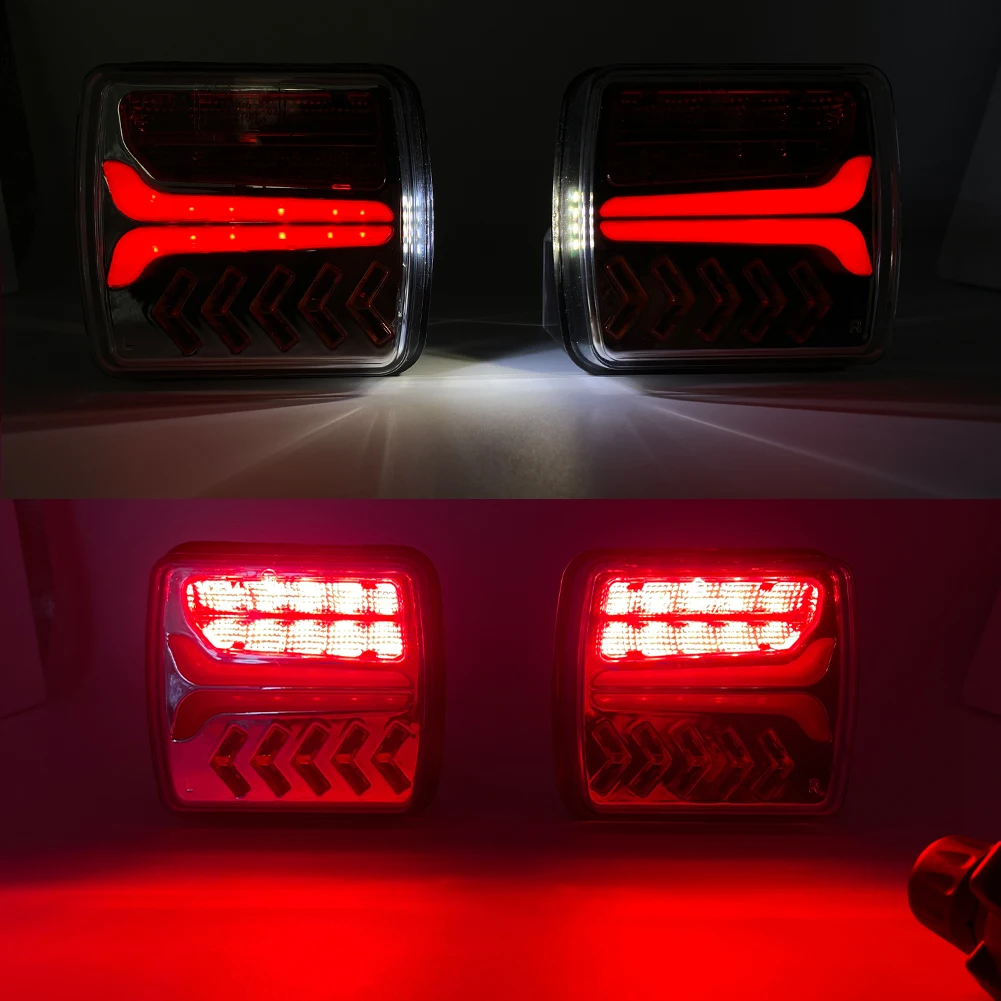 product 12v 32led wireless trailer light with 7 pin plug led towing lights rear truck boat rear tail trailer lamp-35