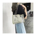 Bag 2pcs/set Fashion Transparent Clear PVC Shoulder Bag Women Clutch Travel Crossbody Handbag