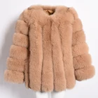 Coat 2021 New Design Custom Color Winter Fashion Natural Anti-wrinkle Real Fox Fur Coat For Women