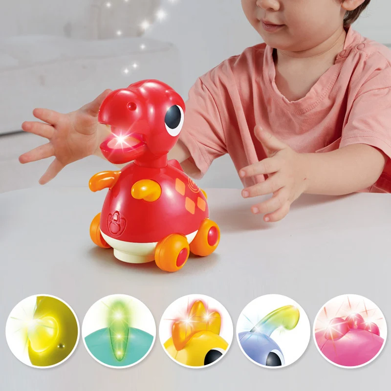 2024 Luxury High Quality Boy Sound and Light Education Electric Toys Crawling Spiny Back Dragon Small Dinosaur Toys for Kids
