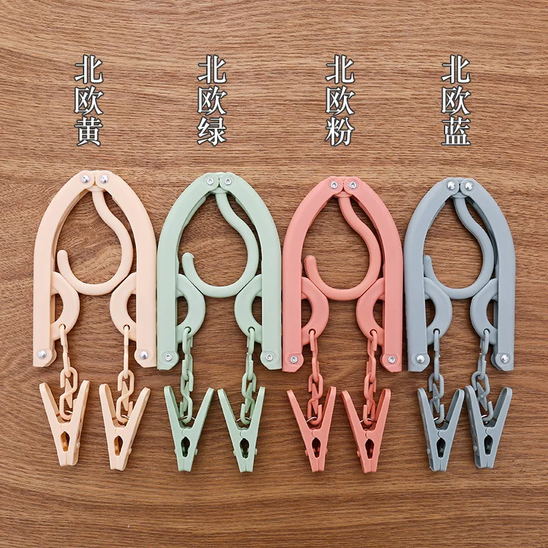 Travel Hangers Portable Folding Clothes Hangers Travel Accessories Foldable Clothes Drying Rack for Travel
