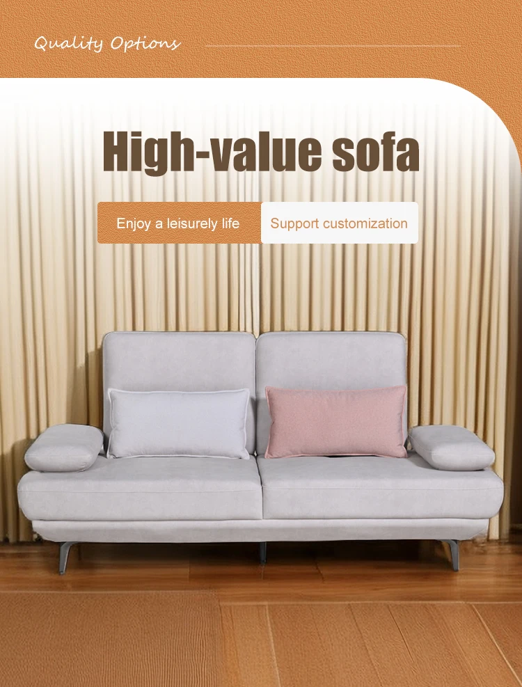 Modern Style Design Sense Simple Fabric Soft Modern Wooden Sofa Living