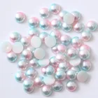 Pearl Half ABS Craft Pearl AB Color Plastic Flat Back ABS Half Round Pearl Beads For Decorate