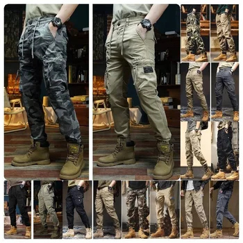 Customized Men's Multi-Cam Waterproof Stretch Fabric Duty Uniform Brown Desert Cargo Tactical Pants