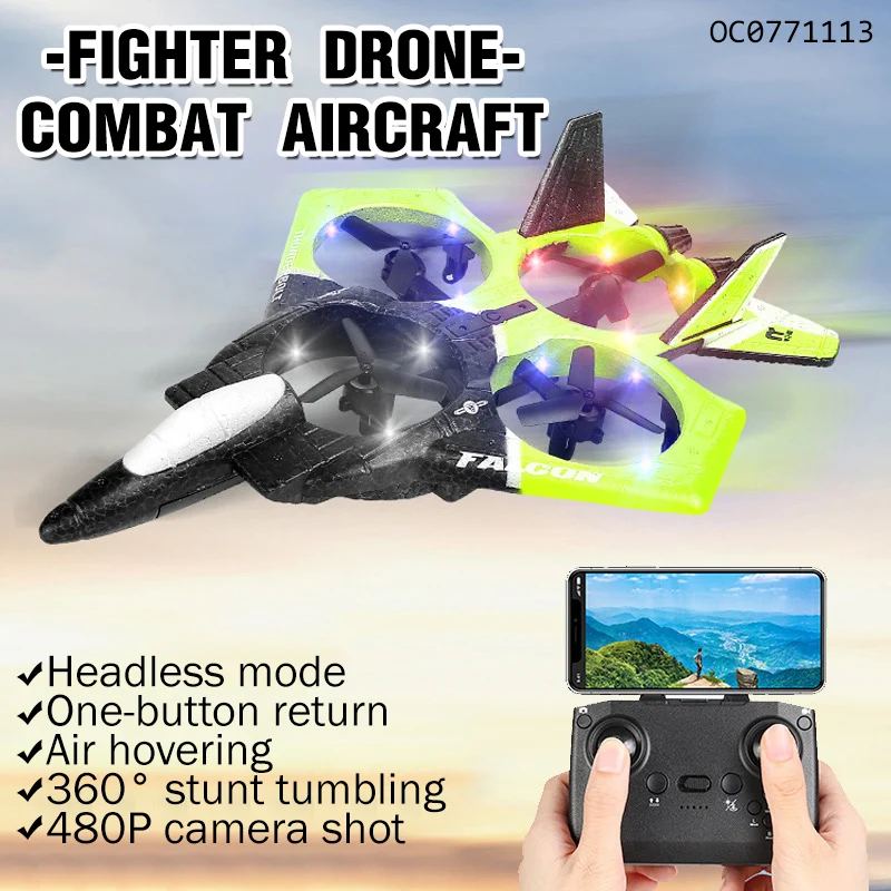Multifunction aircraft rc remote control drone foam plane with 480P camera