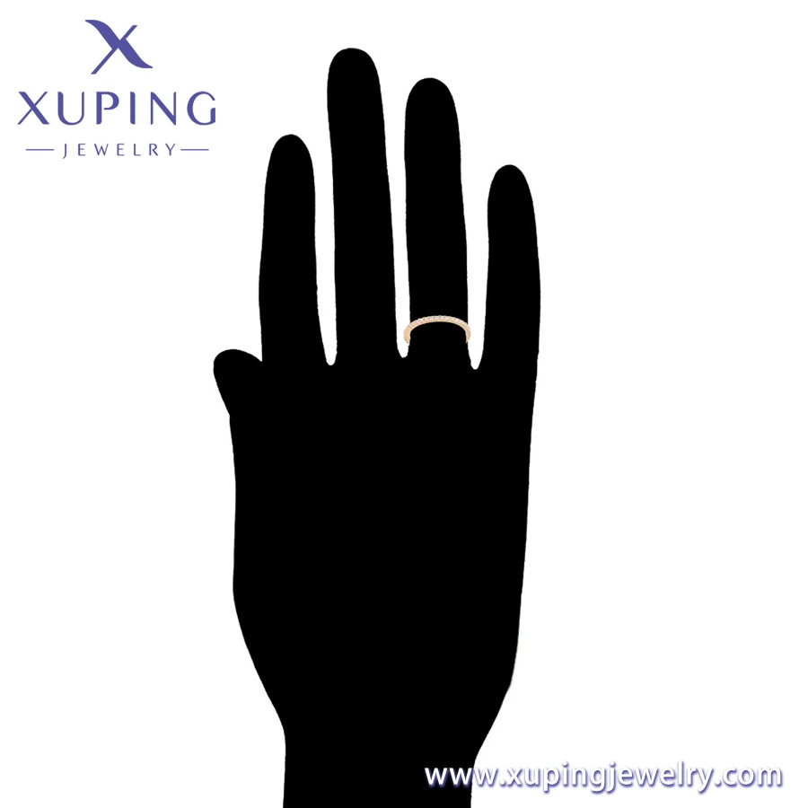 A00904725 xuping Simple ins style single row diamond ring female micro-encrusted zircon tail ring index finger knuckle ring