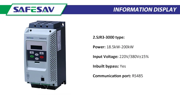 Automatic Pump Motor Soft Starter 380v Bypass Built In 0 4kw 500kw