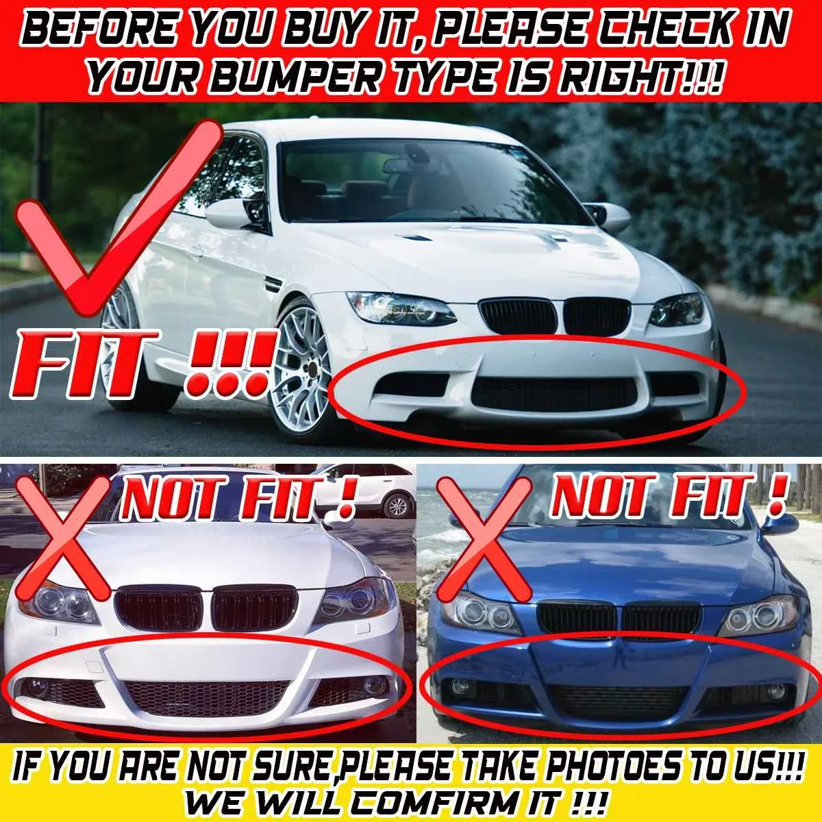 Ikon Motorsports Compatible with 08-13 BMW E92 E90 M3 H-Style Urethane
