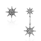 Star Earrings Earrings Silver Earrings Sterling Silver Star Stud S925 Zircon Asymmetrical Earrings