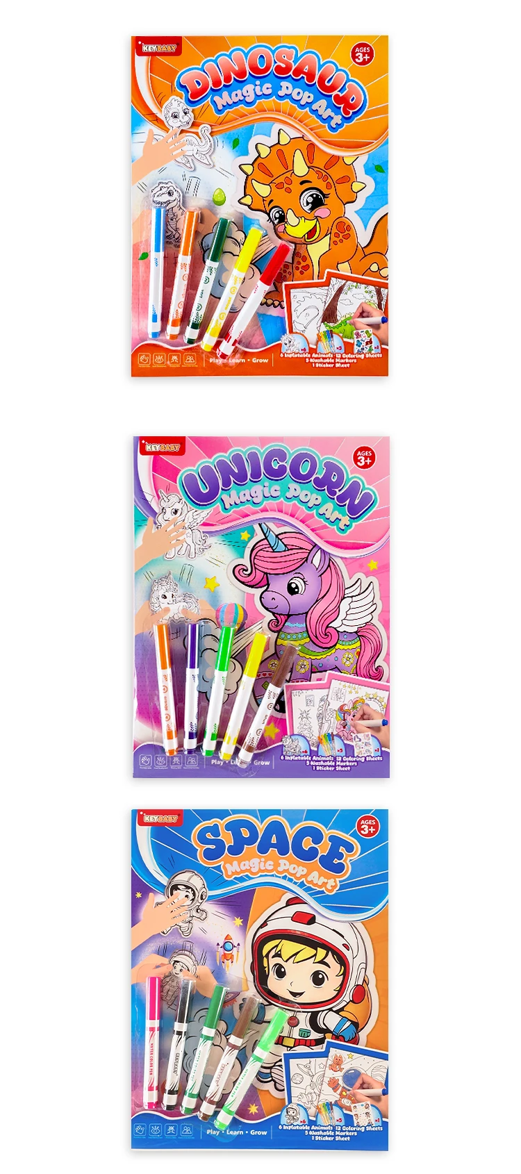 product keybaby custom 2026 book printing factory yiwu creative own design magic pop art paipaile coloring books for store-14