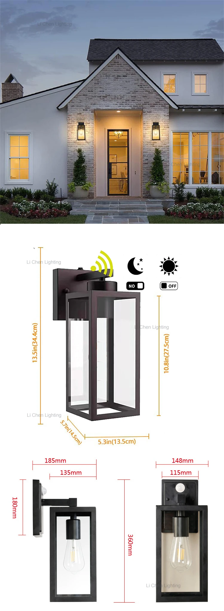 bd03 european style home outdoor balcony door garden villa waterproof garden lamp wall lamp -0
