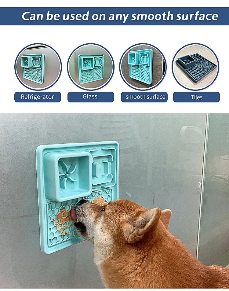 Food Grade Silicone Pet Plates and Slow Food Mats Cat and Dog Tableware Utensils with Suction Cups Comfortable Bowls & Feeders manufacture