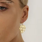 Jewelry Handmade 14K Gold Plated 925 Sterling Silver Designer Monstera Leaves Palm Leaf Drop Dangle Earrings Jewelry