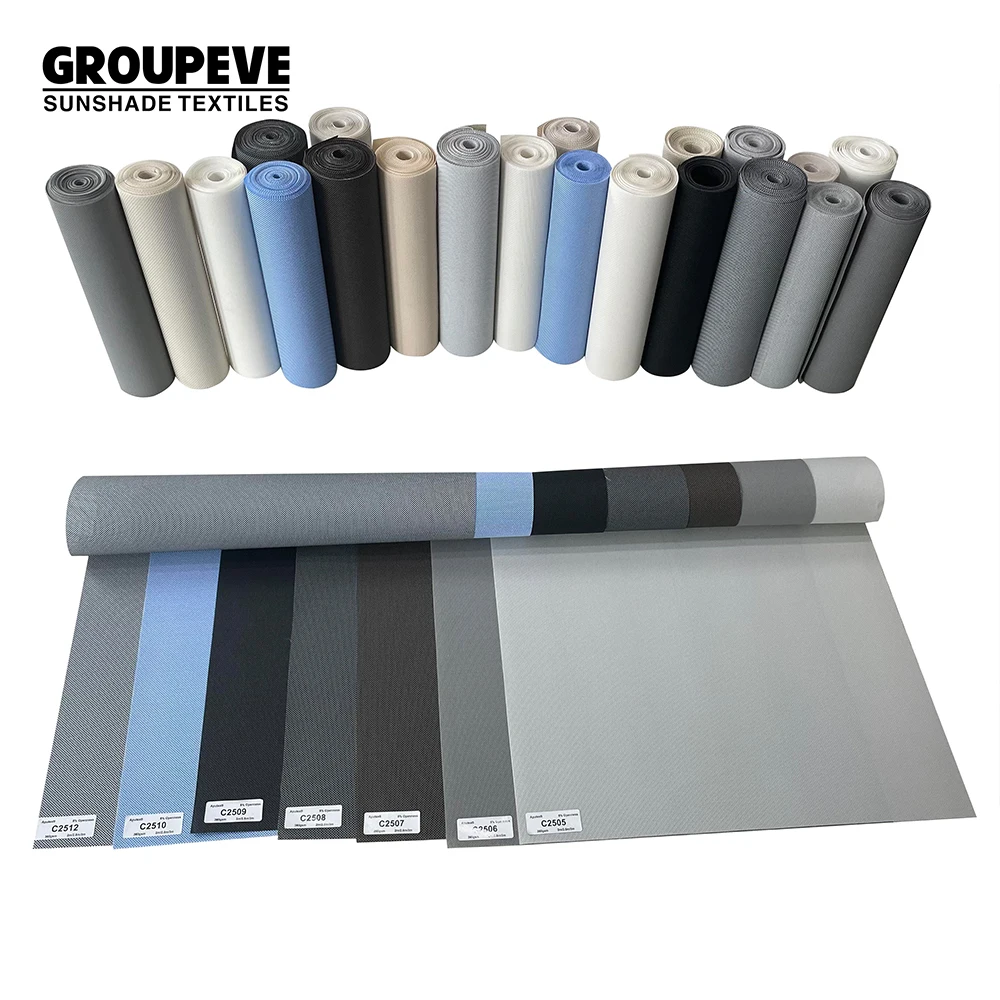 430GSM Transparent Fire Proof Retardant Sun Shade Fabric with 2/2.5/3m Width