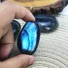 Gemstone Natural High Quality Yellow And Blue Full Light Labradorite Gemstone Worry Stone For Gifts