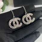 Diamond Drop Earrng Earring Women Luxury Silver Diamond Drop Long Earrng Fashion Famous Design Brand Earring