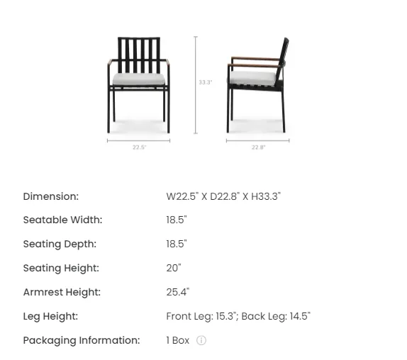 Patio garden set table set teak furniture armchair dining set