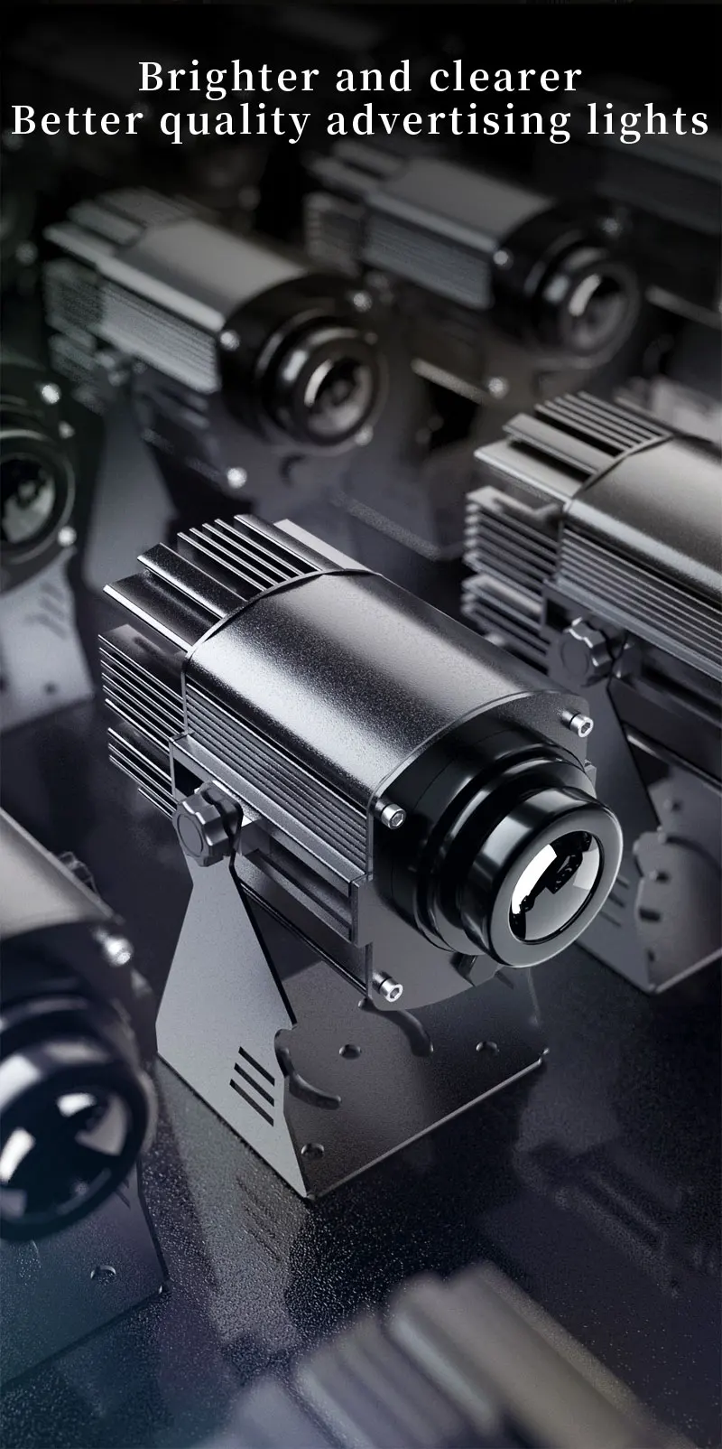 Logo Projector Free Custom Advertising Lights 100W150W Led Gobo Light Business Sign Wall Projection Lamp Outdoor Waterproof IP67