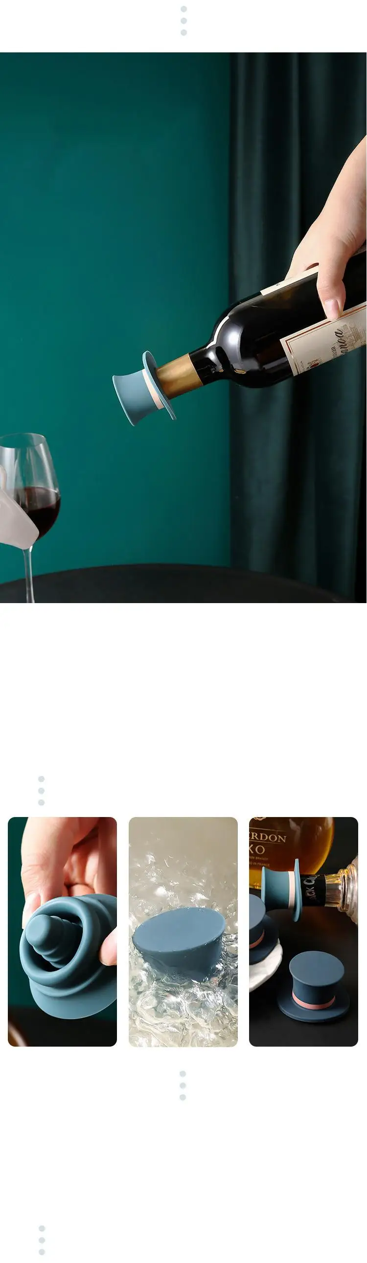Red Wine Wine Cork Fresh Keeping Seal Food Grade Silicone Wine Stopper