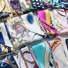 Silk Scarf Ladies Silk Scarf Headband Small Long Strip Hair Scarves Ladies Polyester Satin Long Scarf